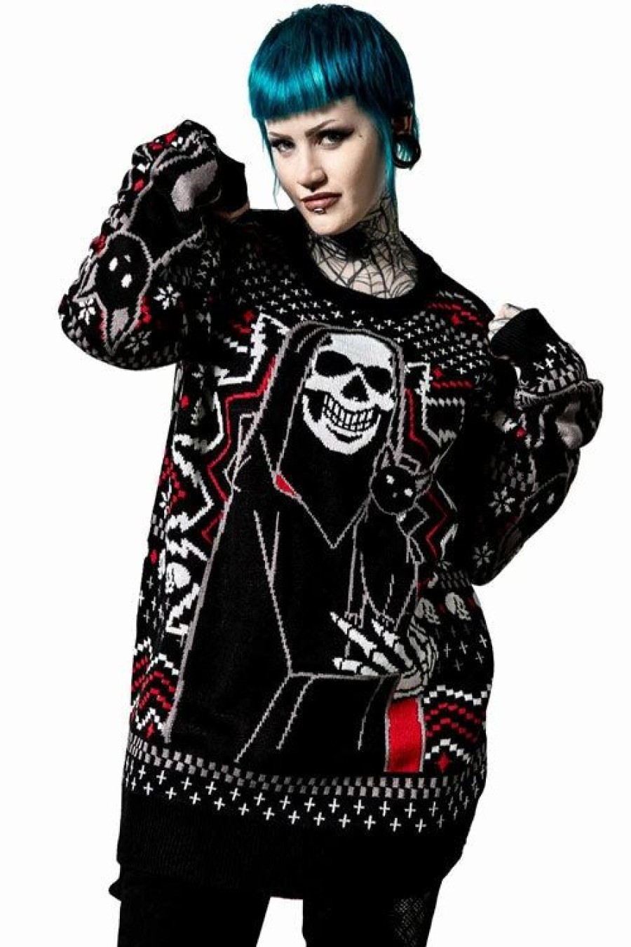 Dark Alternative | * Killstar Catmas Knit Sweater