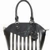 Dark Alternative | * Banned Another Lost Soul Handbag Purse With Black And White Stripes