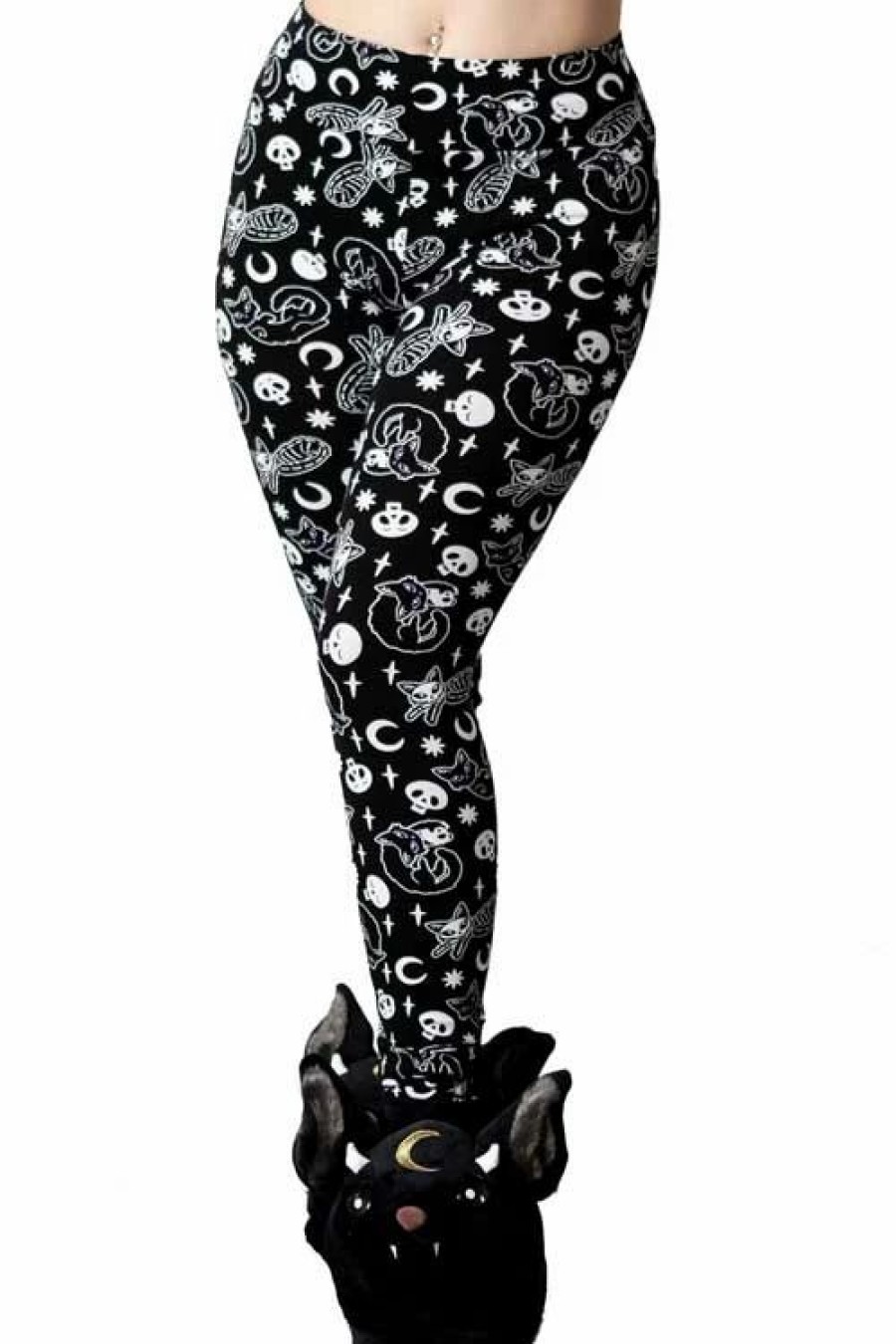 Dark Alternative | * Killstar Purr Off Lounge Leggings Cat Print!