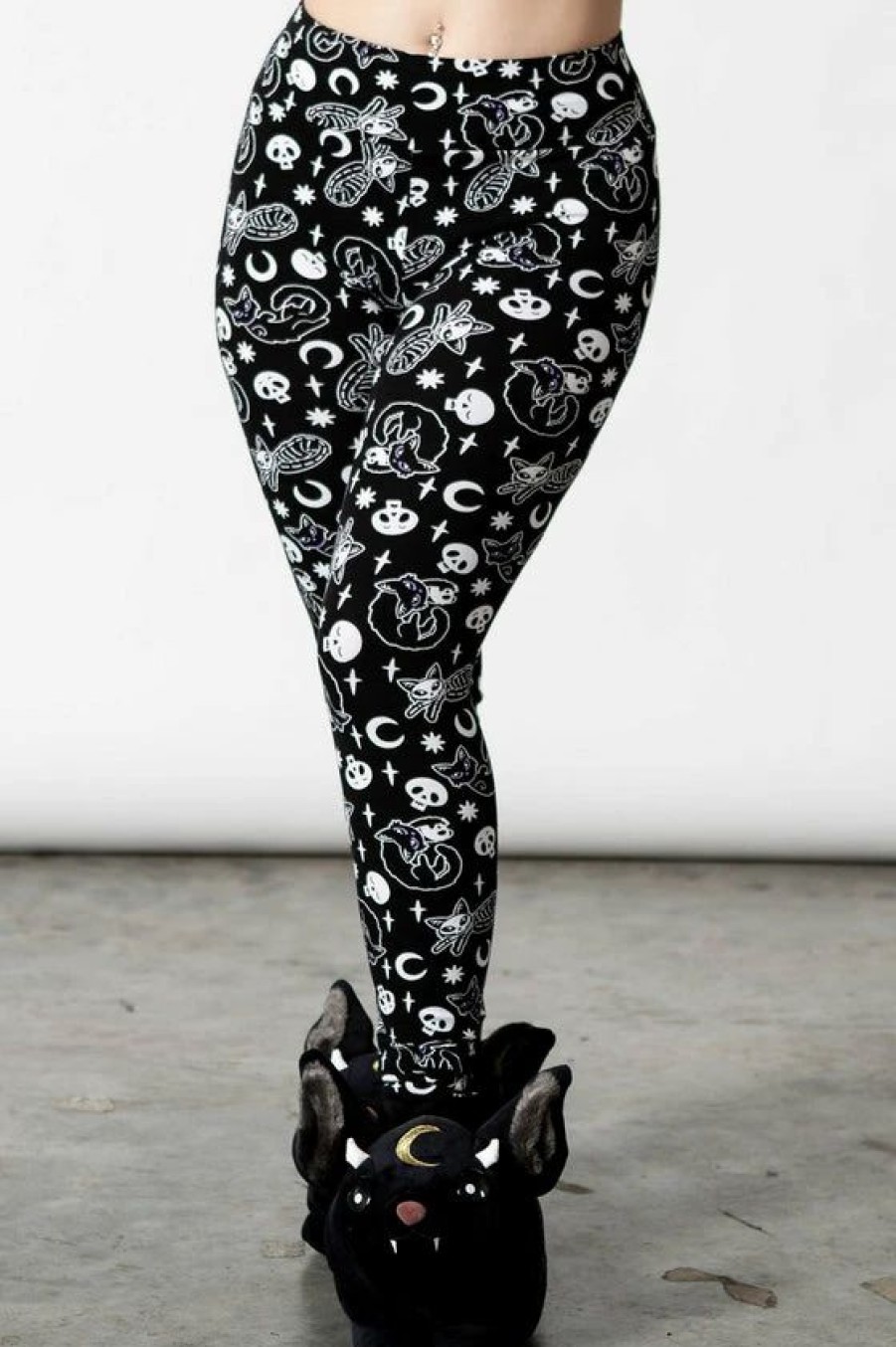 Dark Alternative | * Killstar Purr Off Lounge Leggings Cat Print!