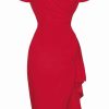 Dark Alternative | * Lady Vintage Elsie Dress In Plain Red