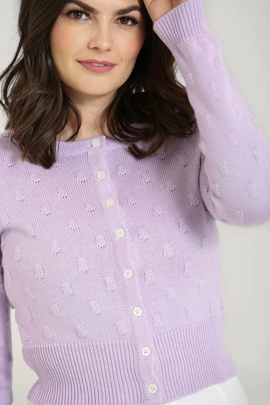 Cardigans | * Hell Bunny Mallow Cardigan In Lavender