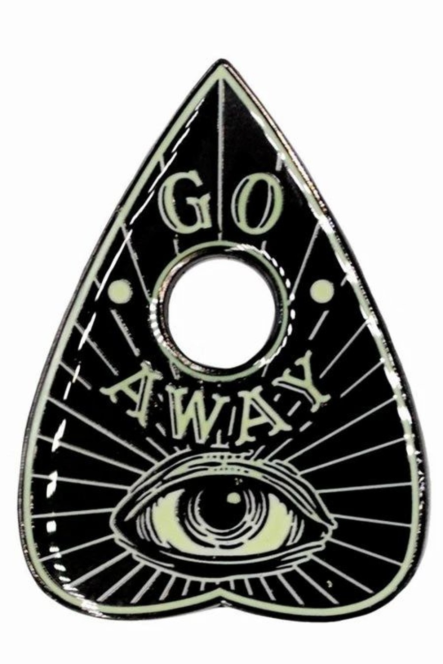 Dark Alternative | * Kreepsville 666 Go Away Glow Planchette Enamel Pin