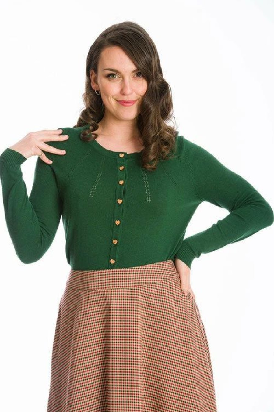 Cardigans | * Banned Nina Vintage Inspired Cardigan In Green