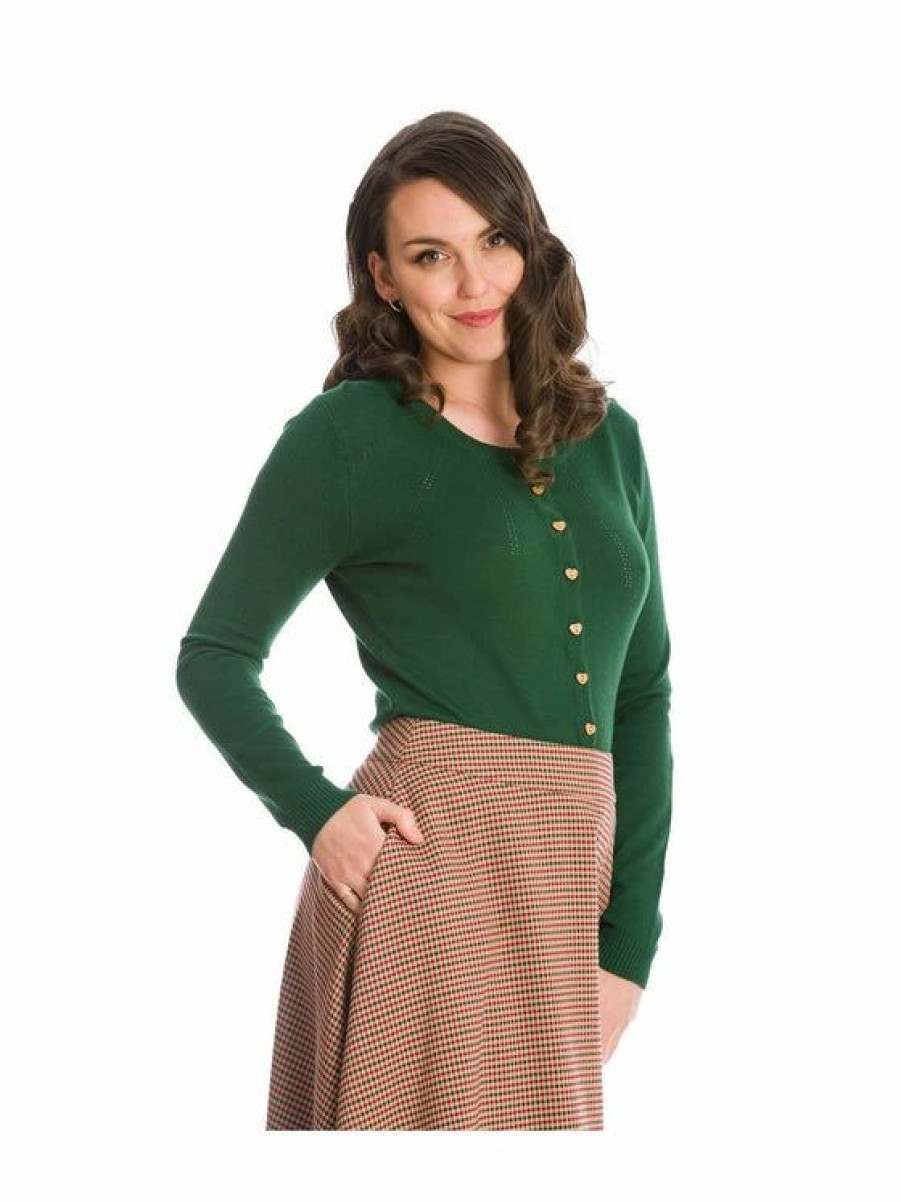 Cardigans | * Banned Nina Vintage Inspired Cardigan In Green