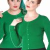 Cardigans | * Hell Bunny Paloma Cardigan In Green