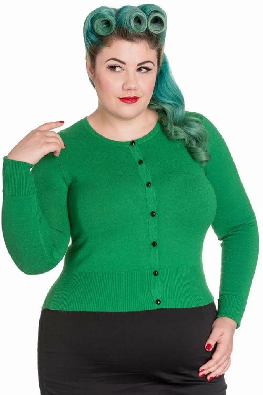 Cardigans | * Hell Bunny Paloma Cardigan In Green