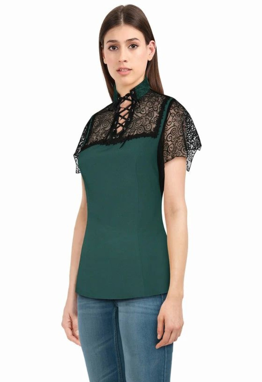 Dark Alternative | * Chicstar Batty Top In Green