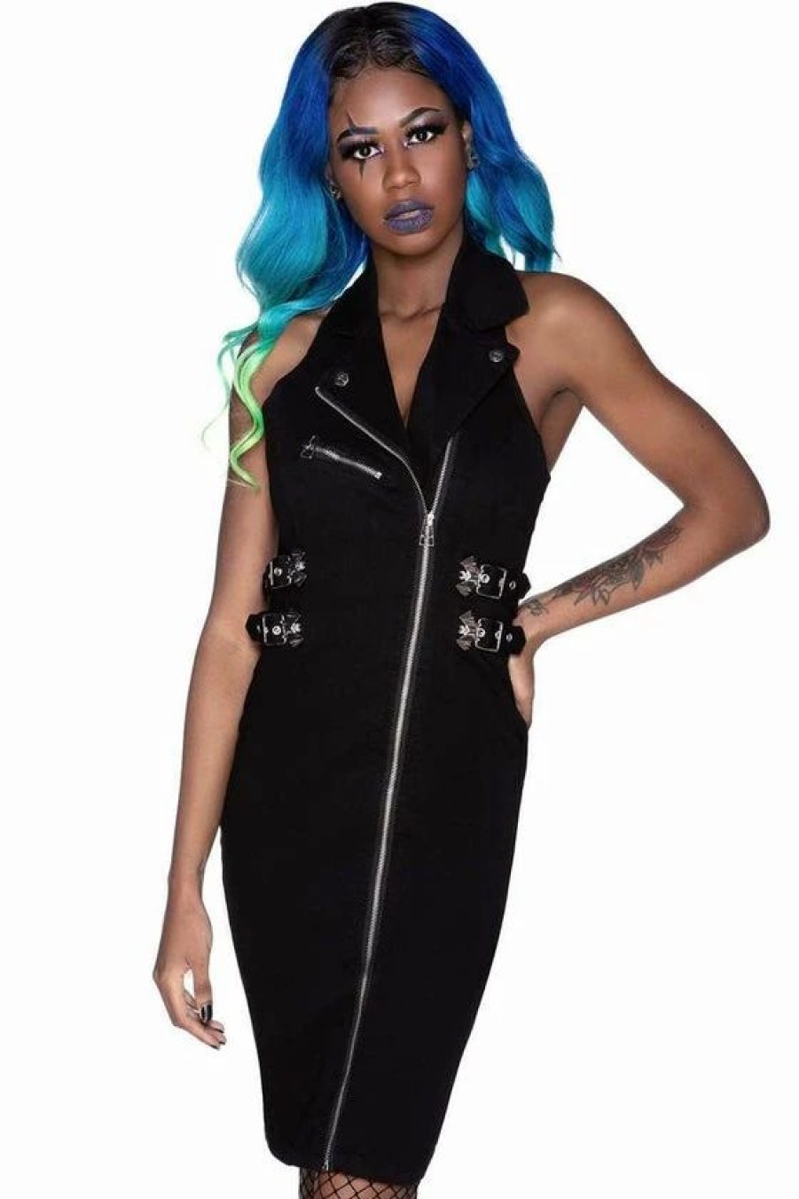 Dark Alternative | * Killstar Anti-Club Moto Dress