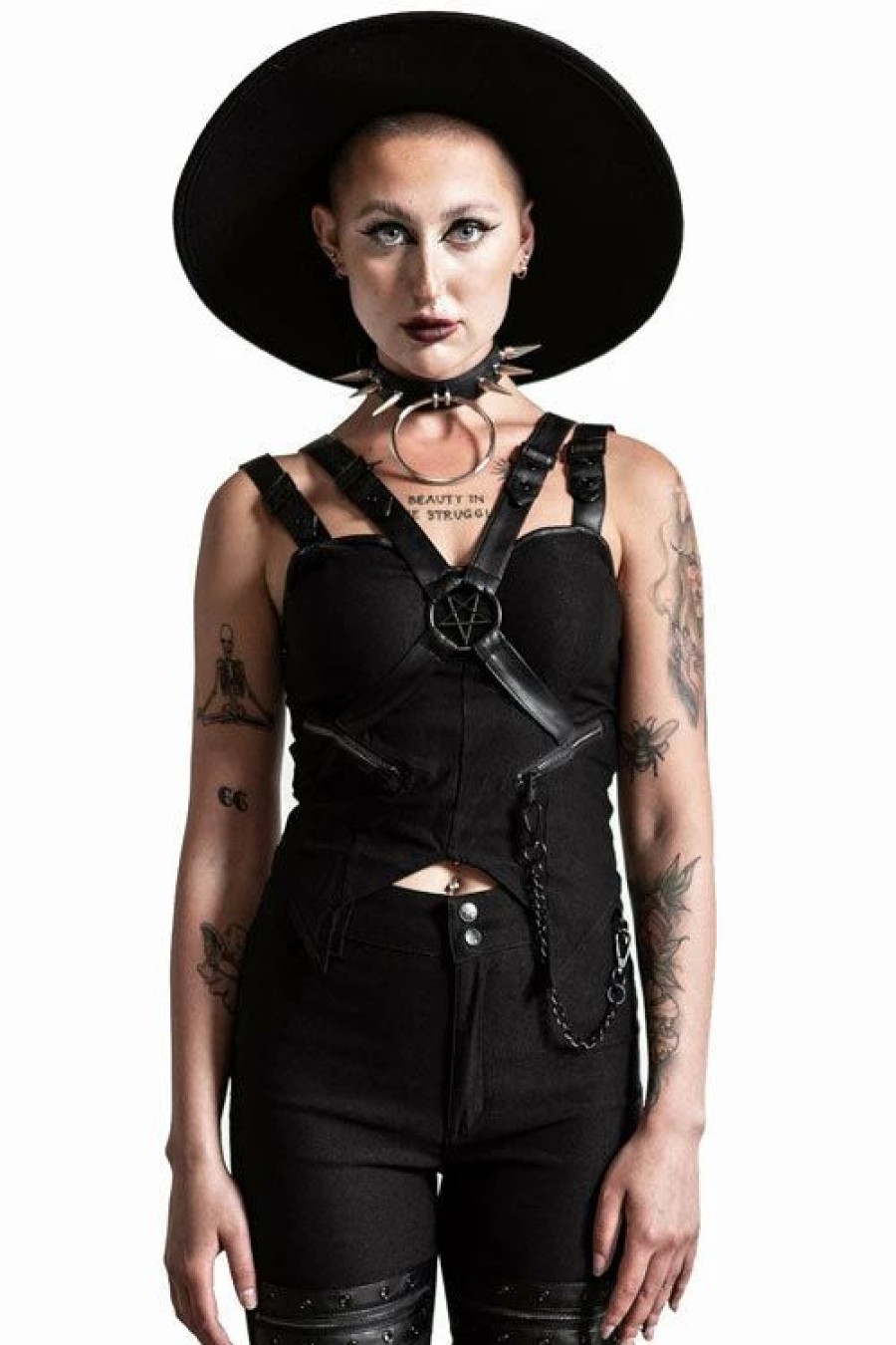 Dark Alternative | * Killstar Jaded Strap Top In Black