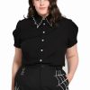 Dark Alternative | * Hell Bunny Drusilla Blouse Bat Collar Detail