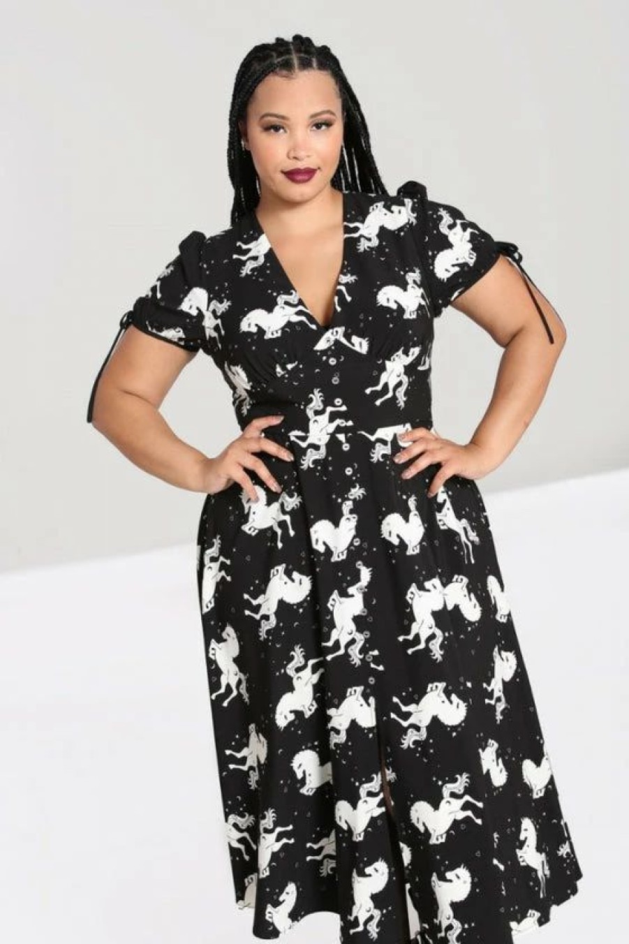 Dark Alternative | * Hell Bunny Sullivan Maxi Dress Cute Horse Print