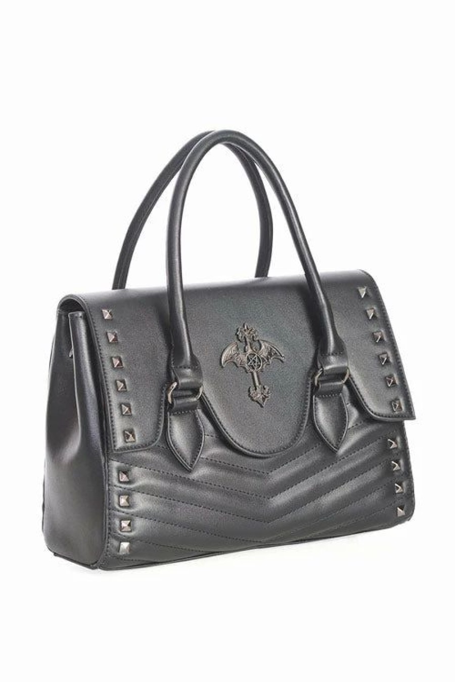 Dark Alternative | * Banned Glow Of The Cross Handbag Purse Goth Vampire