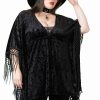 Dark Alternative | * Killstar Mythic Mind Velvet Kimono In Black Festival Ready Unicorns