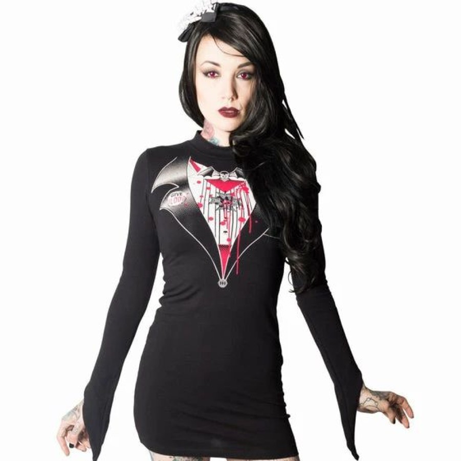 Dark Alternative | * Kreepsville 666 Stretchy Dracula Wiggle Dress