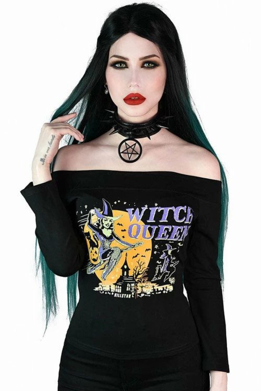 Dark Alternative | * Killstar Witch Queen Bardot Top