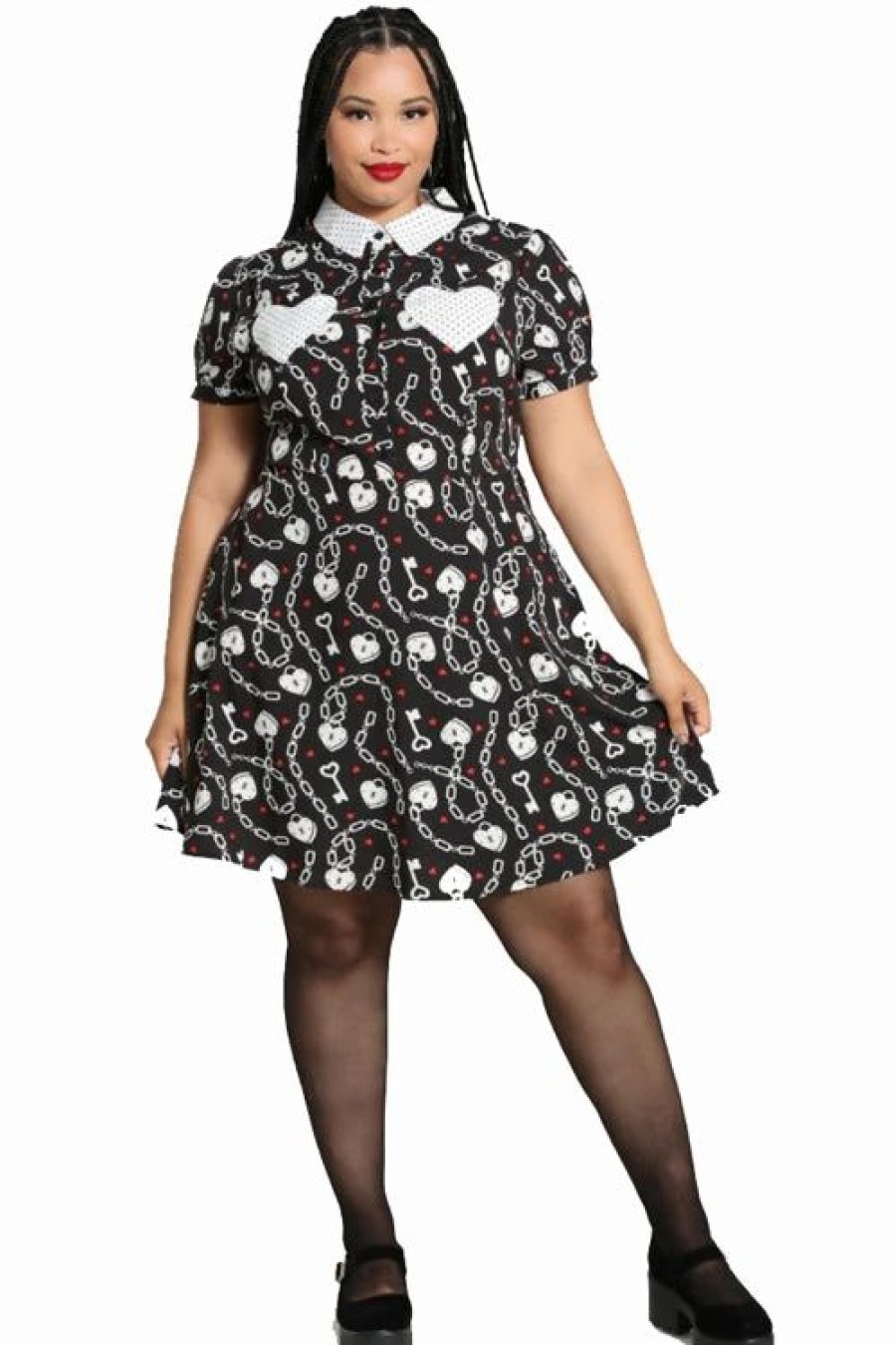 Dark Alternative | * Hell Bunny Heart Lock Mini Dress