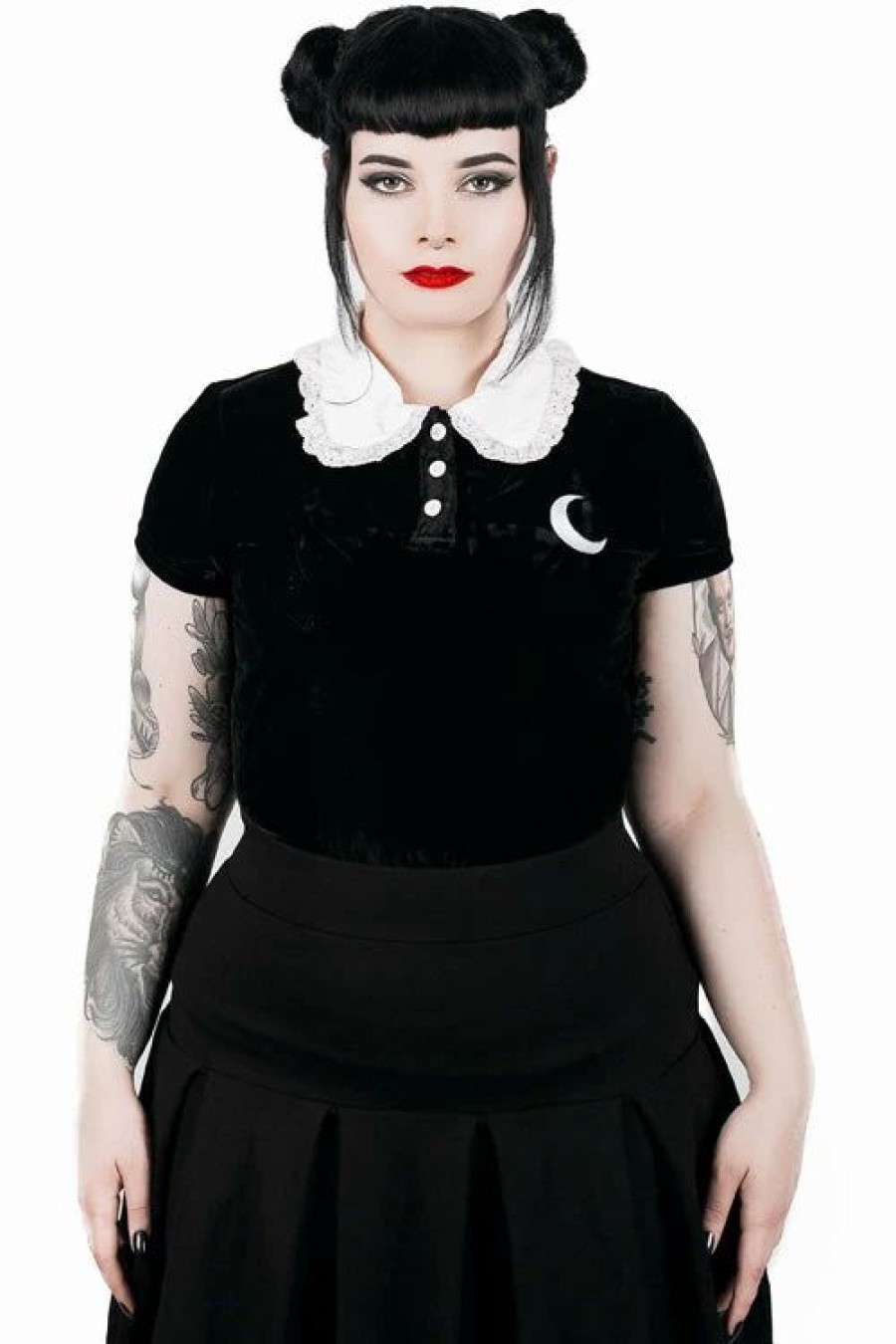 Dark Alternative | * Killstar Esmeralda Stretch Velvet Top