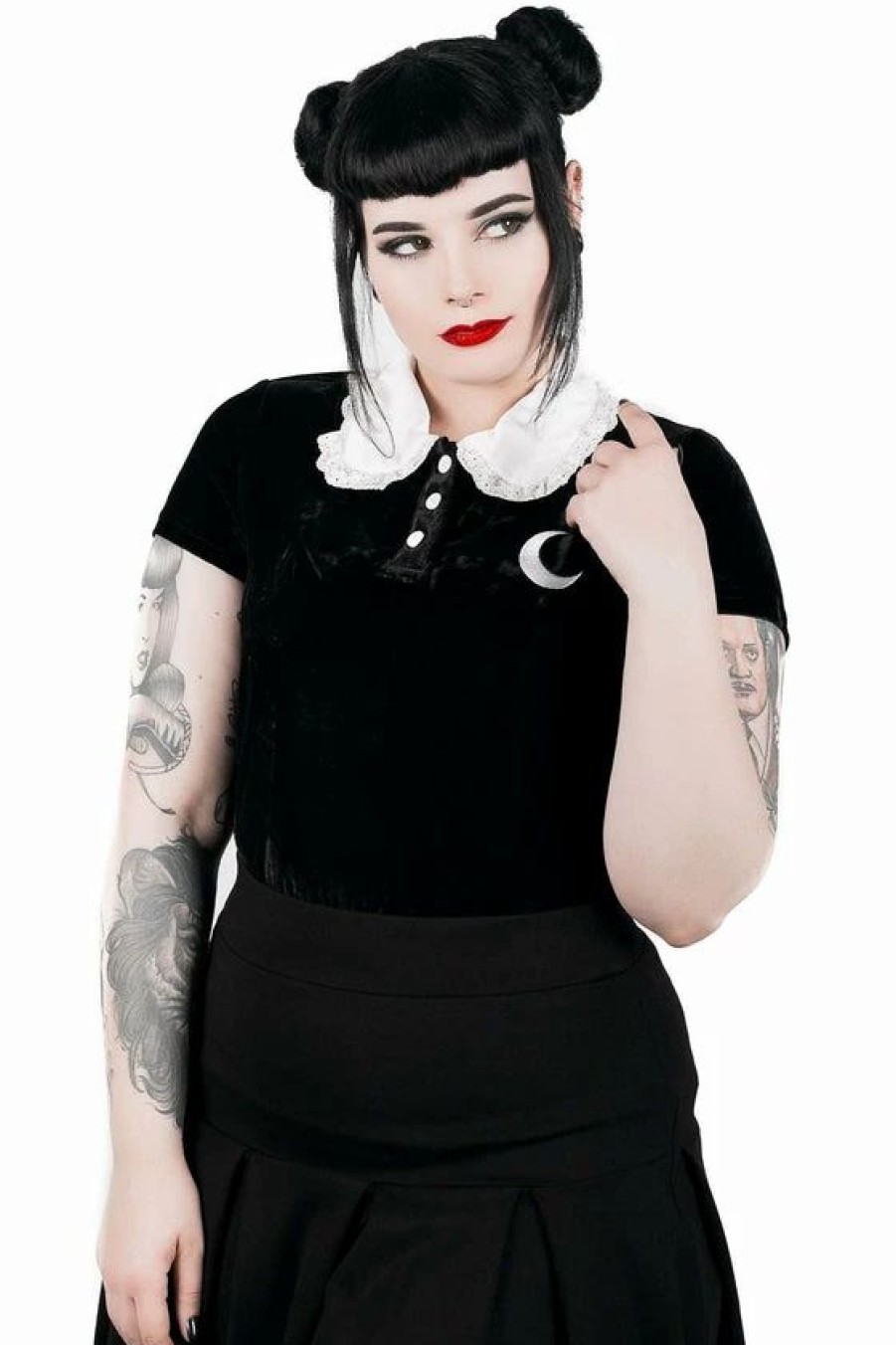 Dark Alternative | * Killstar Esmeralda Stretch Velvet Top