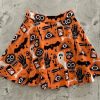 Dark Alternative | * Retrolicious Skater Skirt In Eeek Halloween Print