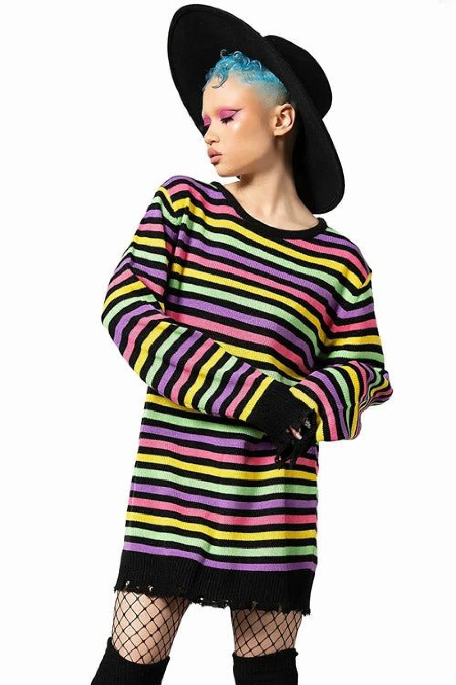 Dark Alternative | * Killstar Rainbow Warrior Knit Sweater