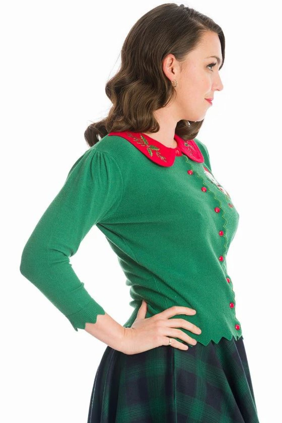 Cardigans | * Banned Merry Catmas Cardigan In Green Christmas