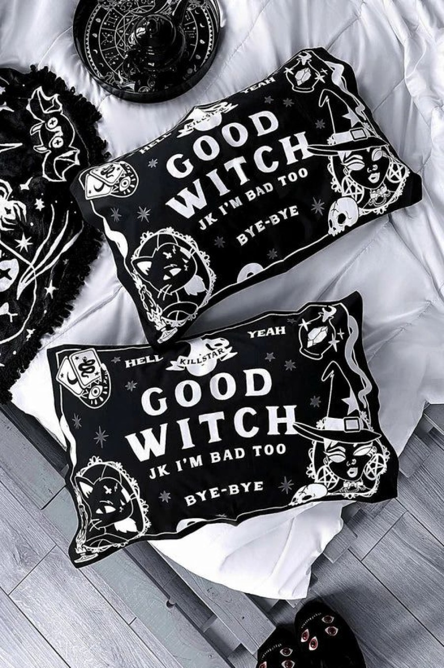 Dark Alternative | * Killstar Good Witch Pillowcase Set Glow In The Dark Details!