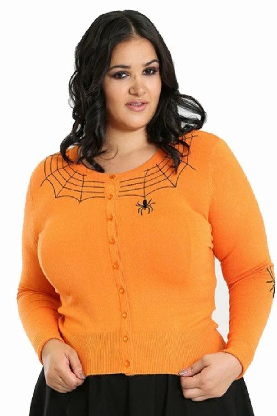 Cardigans | * Hell Bunny Spider Cardigan In Orange