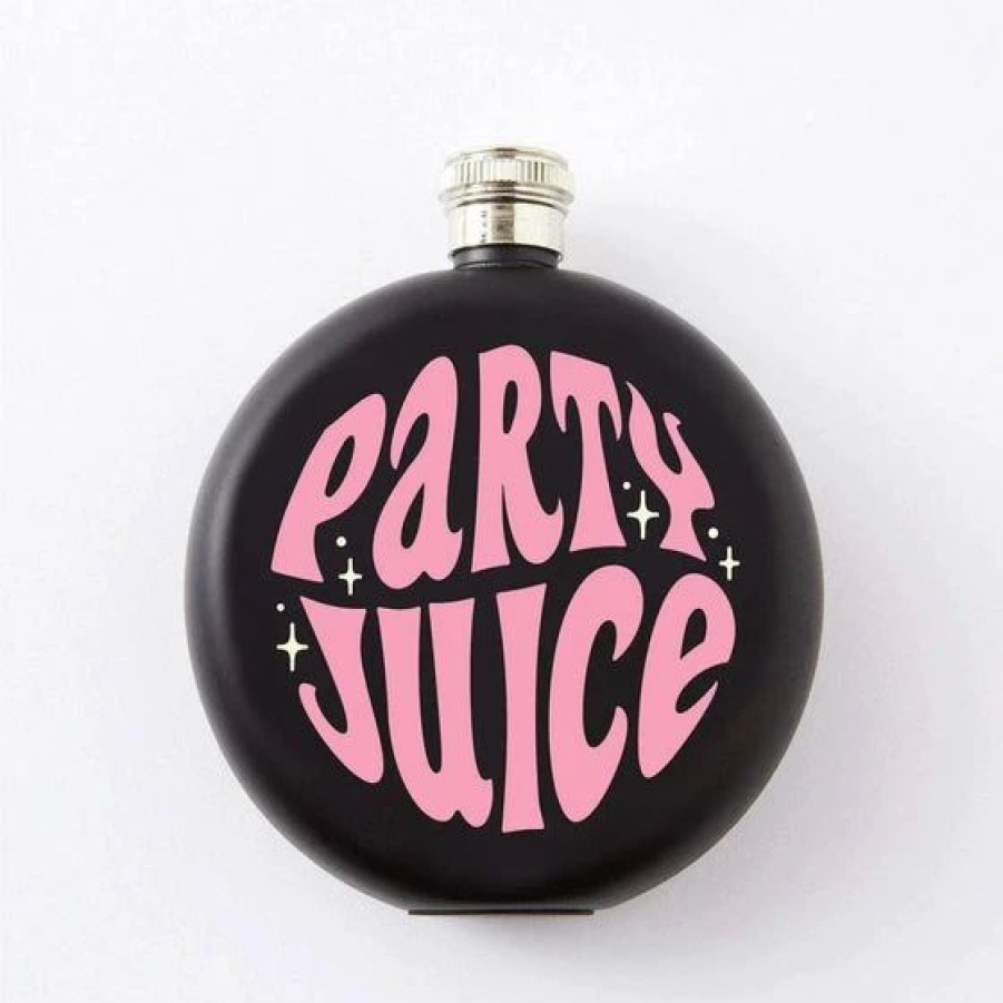 Dark Alternative | * Punky Pins Party Juice Round Hip Flask