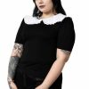 Dark Alternative | * Killstar Ruby Lace Collared Top * Super Soft *