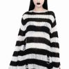 Dark Alternative | * Killstar Pugsley Punk Knit Sweater Black And White