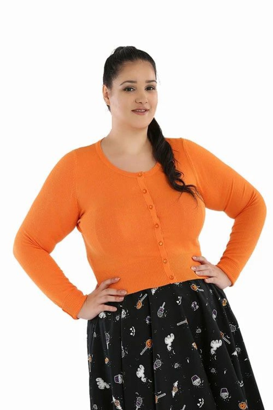 Cardigans | * Hell Bunny Paloma Cardigan In Orange