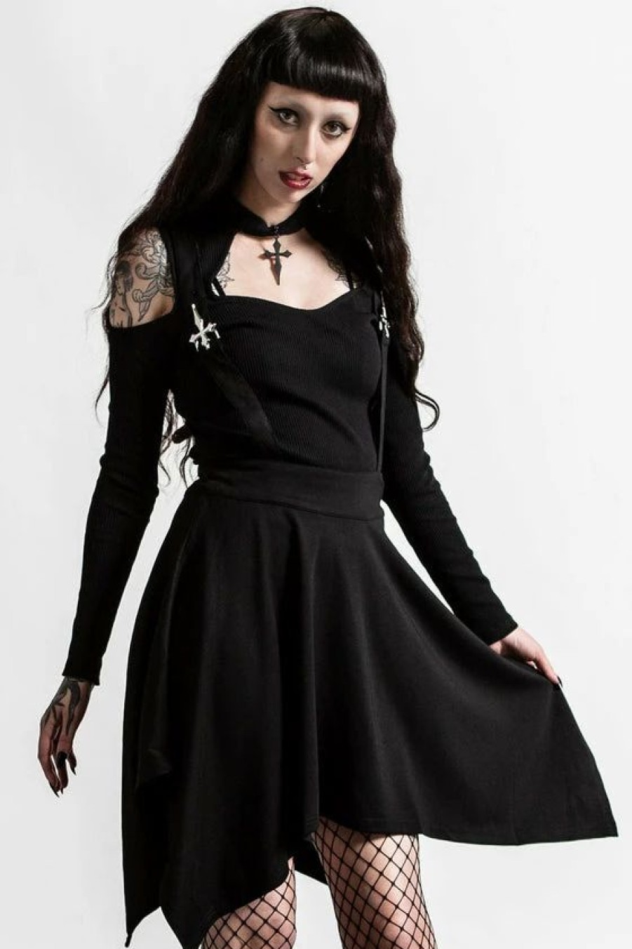 Dark Alternative | * Killstar Aggie Suspender Skirt