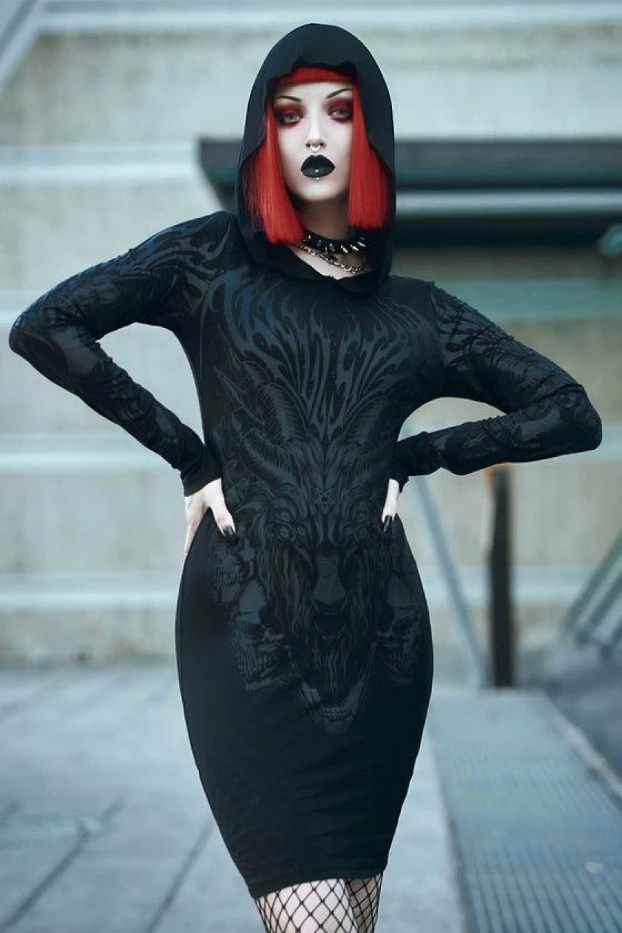 Dark Alternative | * Killstar Untamed Hooded Dress