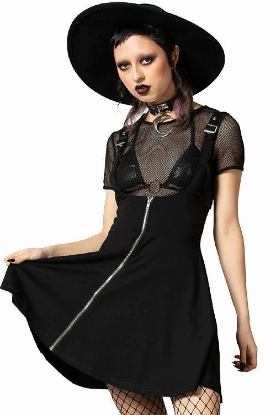 Dark Alternative | * Killstar Suspend Me Statement Skirt Zip Front