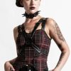 Dark Alternative | * Killstar Jaded Strap Top In Blood Tartan