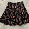 Dark Alternative | * Retrolicious Skater Skirt In Feelin' Batty Halloween Print