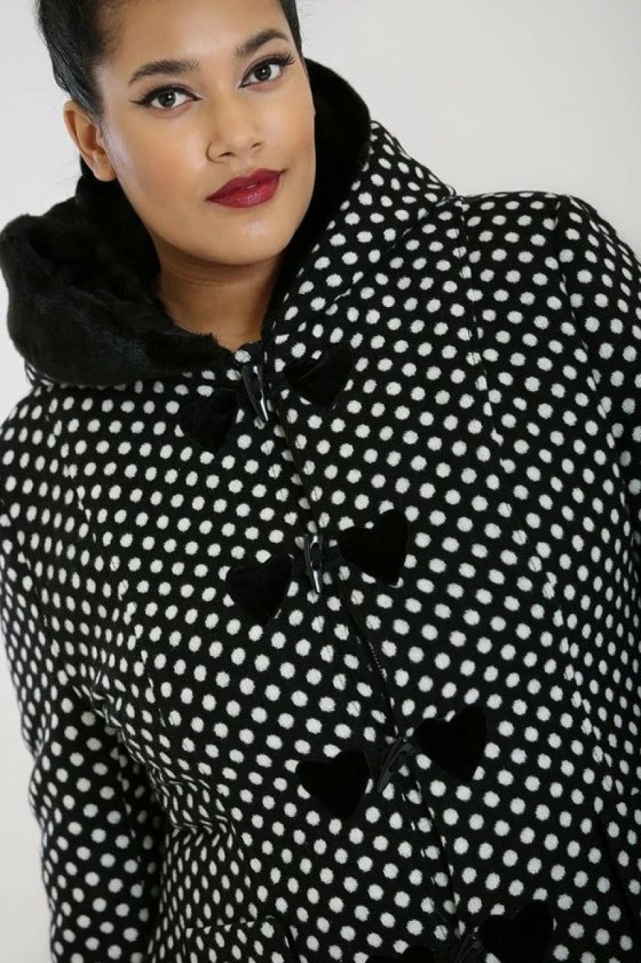 Coats, Capes & Jackets | * Hell Bunny Amelia Coat In Black And White Polkadot