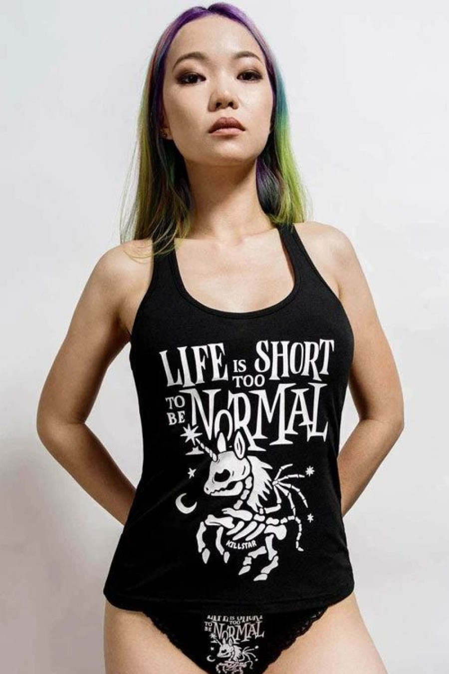 Dark Alternative | * Killstar Gothicorn Longline Vest Unicorn Life Is Too Short To Be Normal