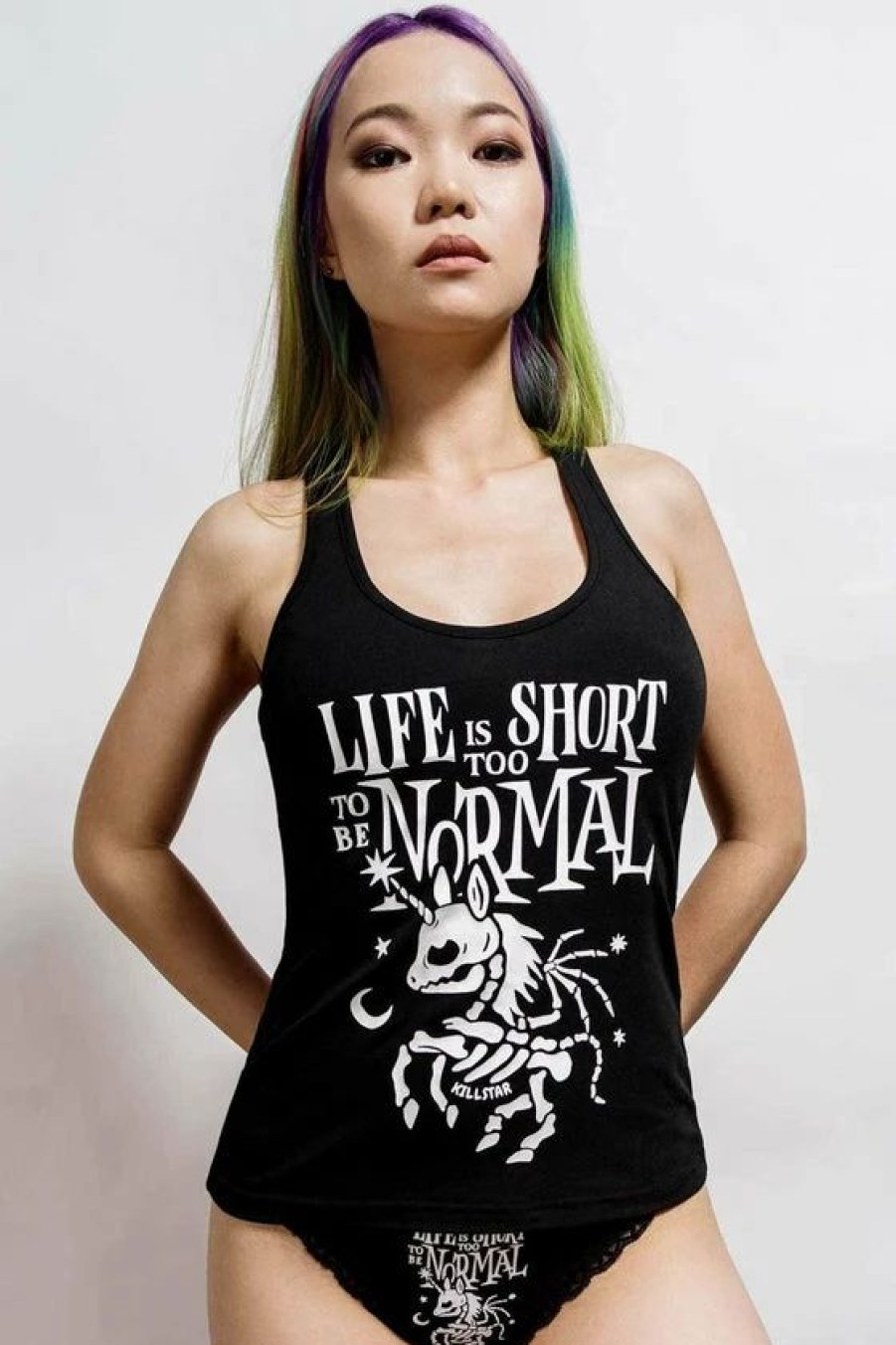 Dark Alternative | * Killstar Gothicorn Longline Vest Unicorn Life Is Too Short To Be Normal