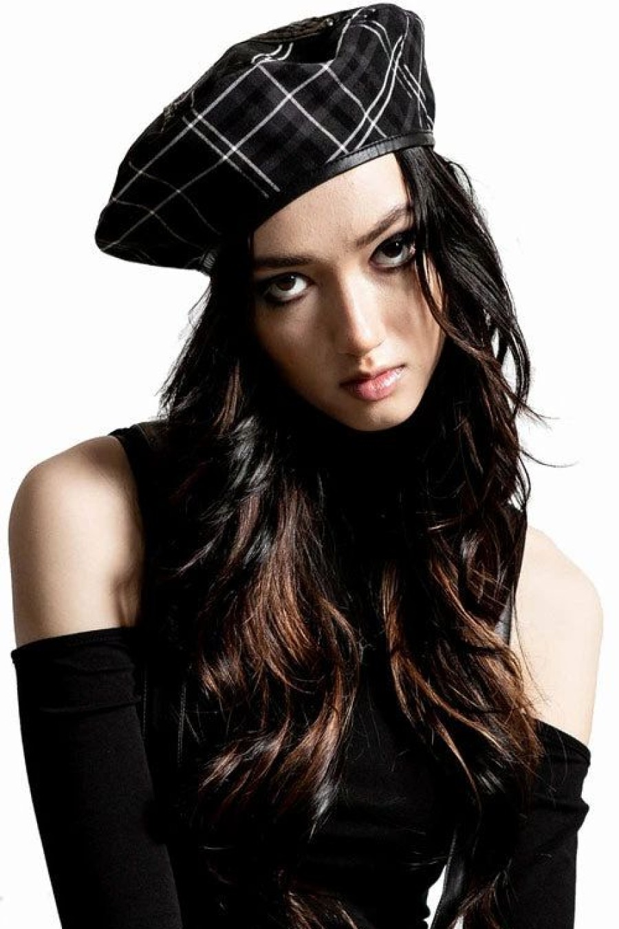 Dark Alternative | * Killstar Dark Fate Beret In Ash Tartan