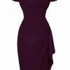 Dark Alternative | * Lady Vintage Elsie Dress In Plain Blackcurrant Purple