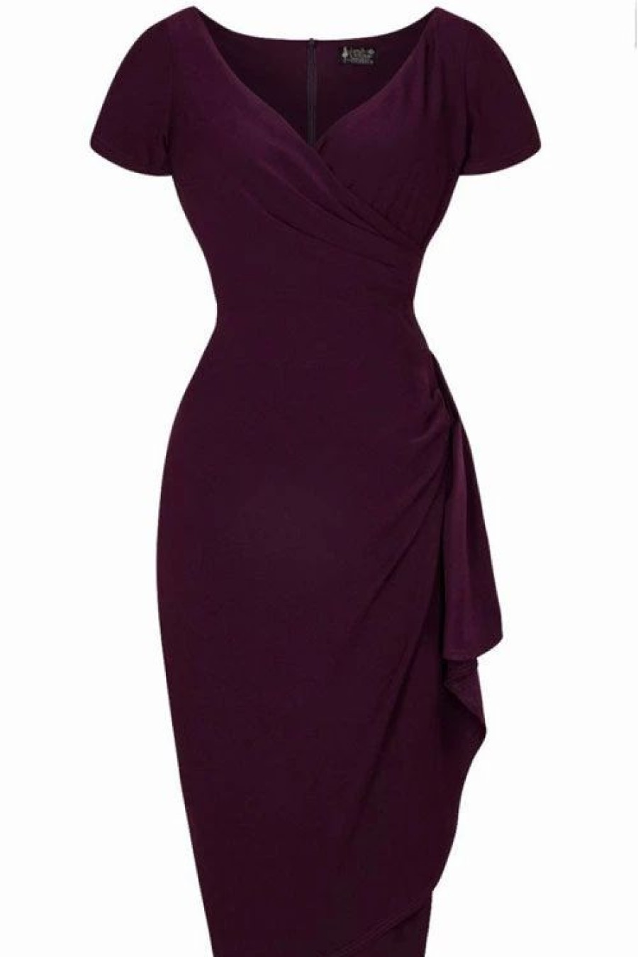 Dark Alternative | * Lady Vintage Elsie Dress In Plain Blackcurrant Purple