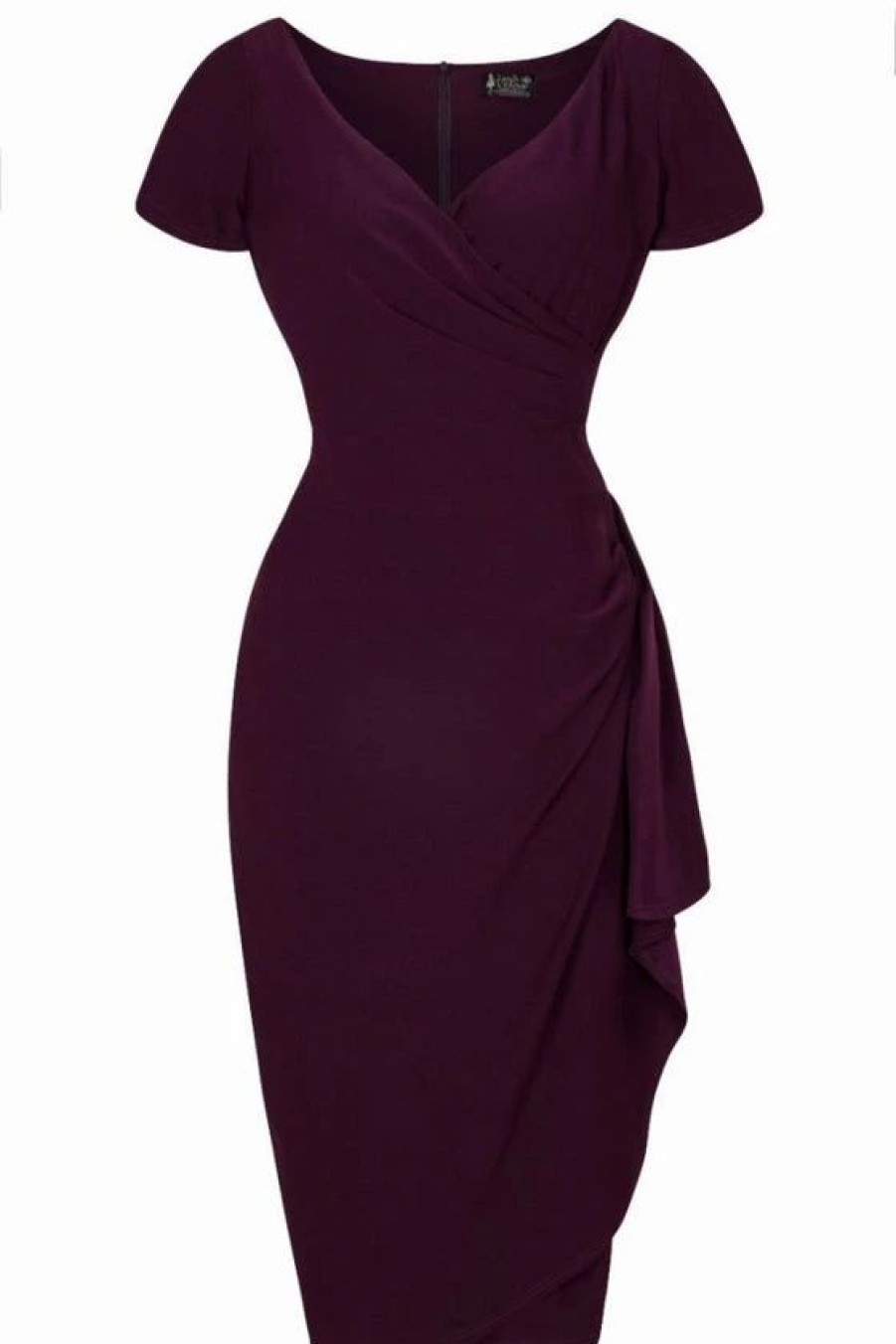 Dark Alternative | * Lady Vintage Elsie Dress In Plain Blackcurrant Purple