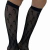 Dark Alternative | * Pamela Mann Hosiery Pamela Mann Crescent Moon Net Knee Socks Black