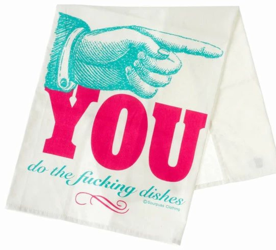 Dark Alternative | * Sourpuss You Do The F#$Cking Dishes Tea Towel