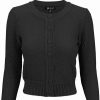 Cardigans | * Mak Sweaters Chunky Vintage Knit Cardigan With 3/4 Sleeves In Black