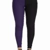 Dark Alternative | * Banned Bailey Half And Half Stretch Skinny Trousers In Purple And Black