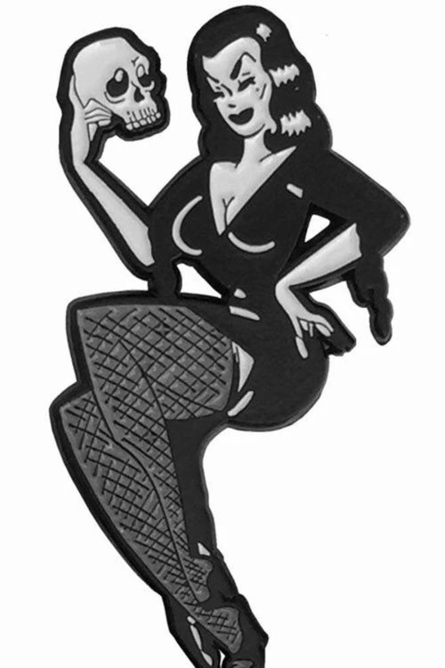 Dark Alternative | * Kreepsville 666 Vampira With Skull Enamel Pin