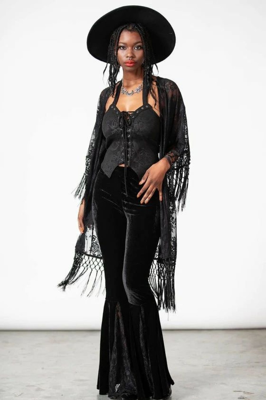 Dark Alternative | * Killstar Witch Hazel Lace Kimono Festival Ready